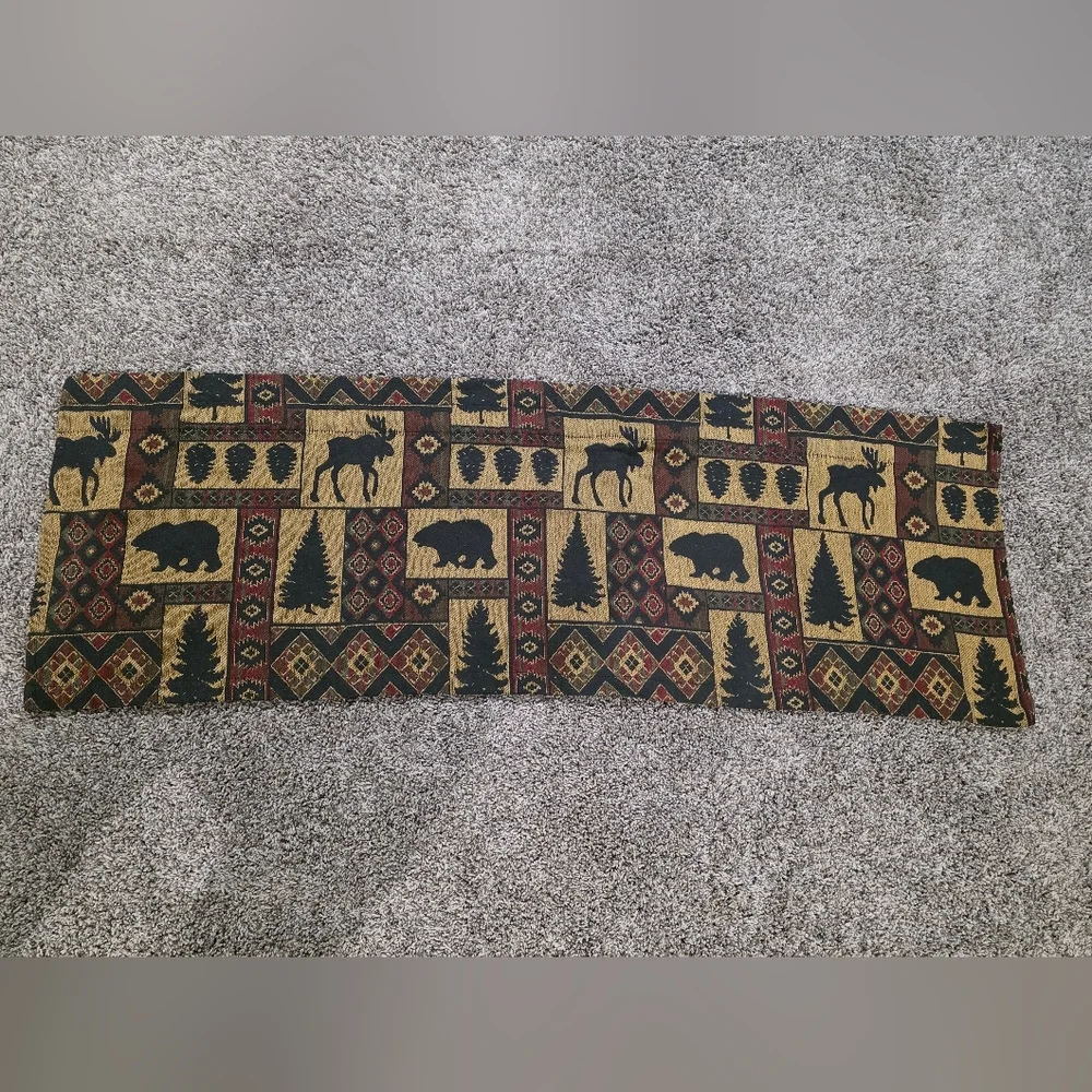Rustic Lodge / Cabin style tapestry window valance 48